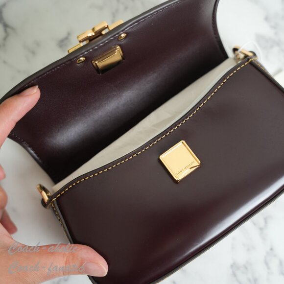 Tory Burch Britten Mini Top Handle Crossbody 153726 Tempranillo NWT - Picture 10 of 11
